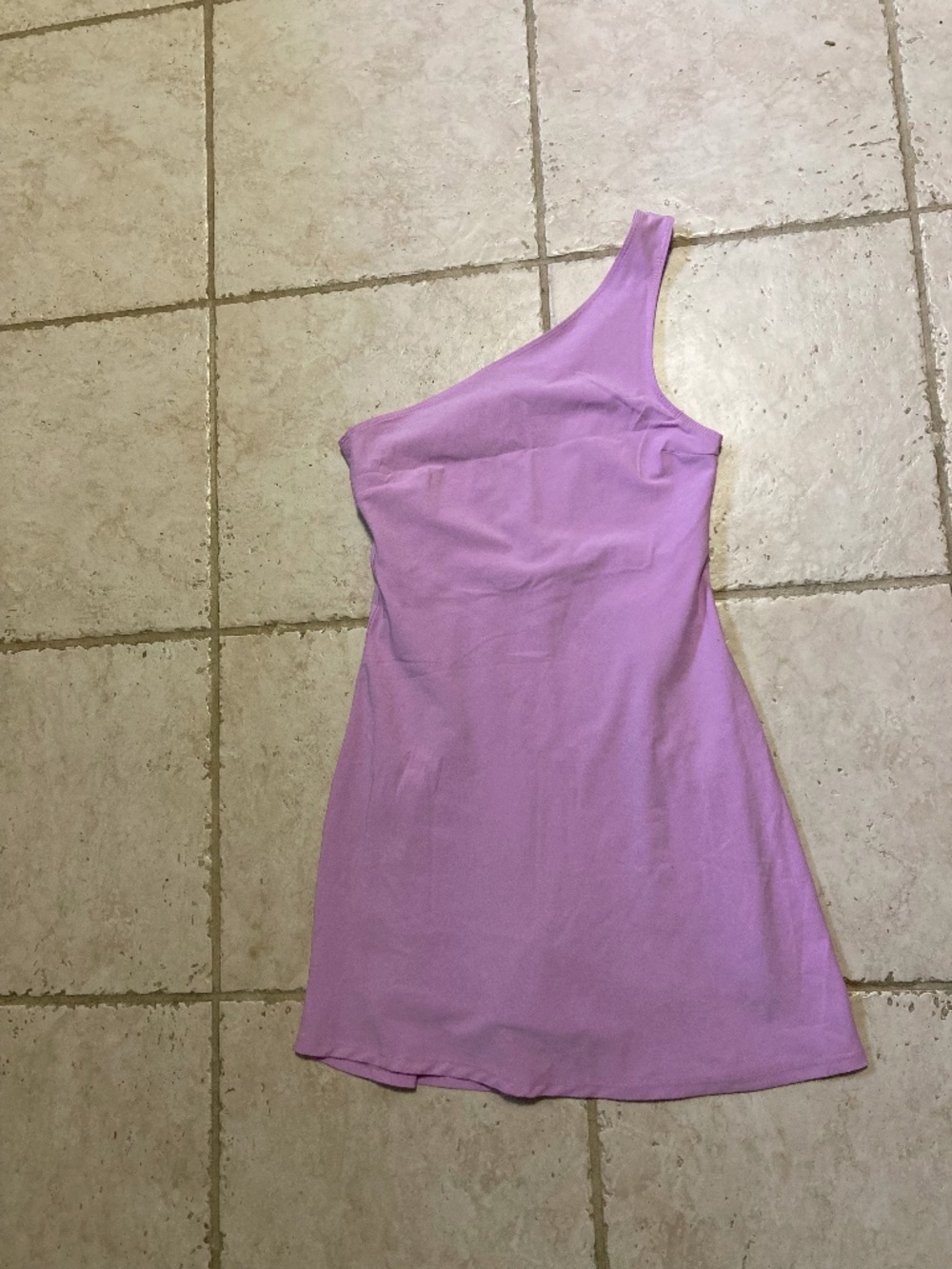 Abercrombie & Fitch Pink One Shoulder Activewear Dress with Shorts 1 Pocket XS